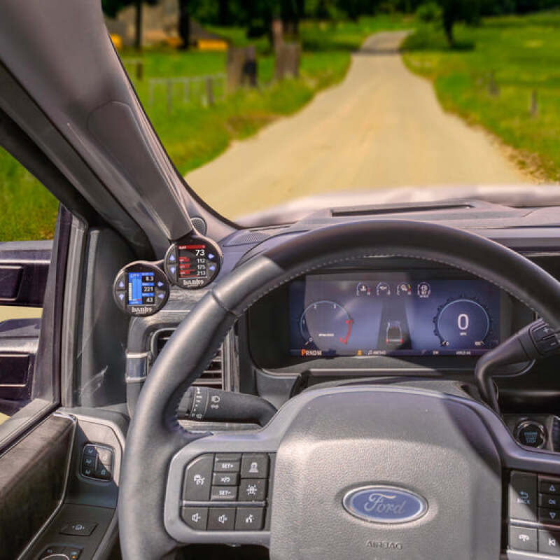 Banks Gauge Pod Kit 2023-2024 Ford F250-450 & 2021-24 F150 iDash Stealth Pod Mount - Dual Gauge