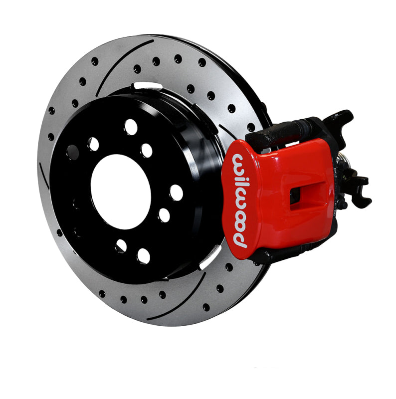 Wilwood kit rear FFR cpb IRS 8.8 t-bird 12.19X .81 drilled red W/LINES