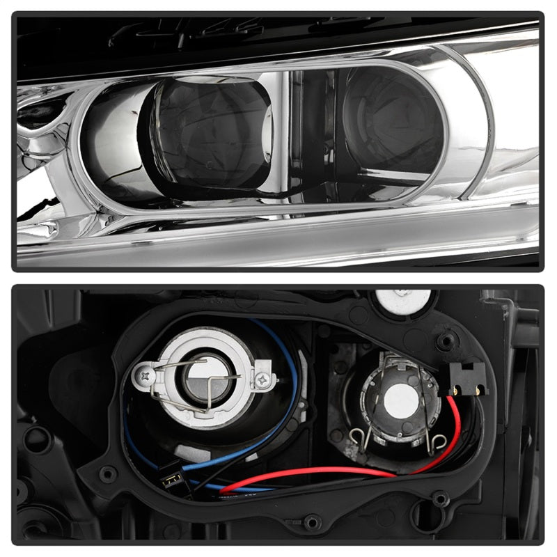 xTune 14-18 Chevy Impala (Excl Limited) DRL Halogen Projector Headlights - Chrm (PRO-JH-CIM15-LB-C)