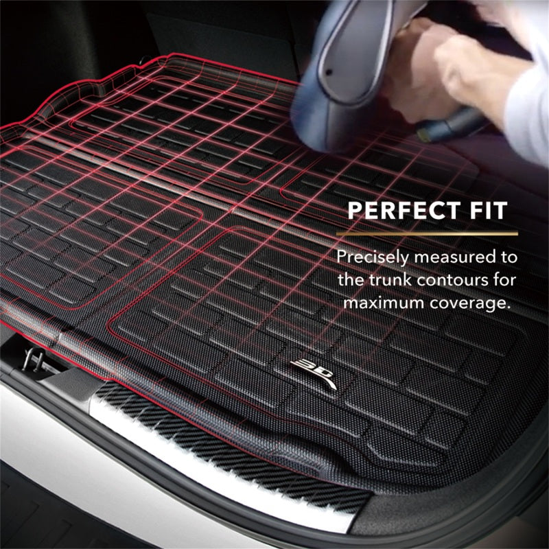 3D MAXpider 15-17 Toyota Fortuner Kagu Black Cargo Liner (Cross Fold)