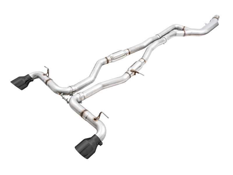 AWE Tuning 2020 Toyota Supra A90 Resonated Track Edition Exhaust - 5in Diamond Black Tips