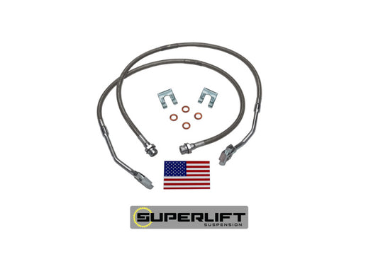 Superlift 79-86 GM Pickup/Blazer/Suburban w/ 8-12in Lift Kit (Pair) Bullet Proof Brake Hoses