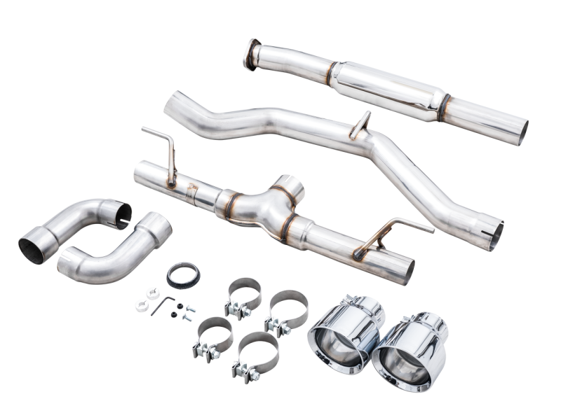 AWE Tuning Subaru BRZ/ Toyota GR86/ Toyota 86 Track Edition Cat-Back Exhaust- Chrome Silver Tips
