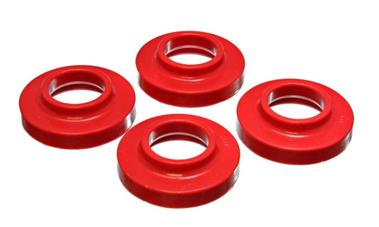 Energy Suspension 97-06 Jeep Wrangler TJ / 84-01 Cherokee Red Front or Rear Coil Lift Isolator Set