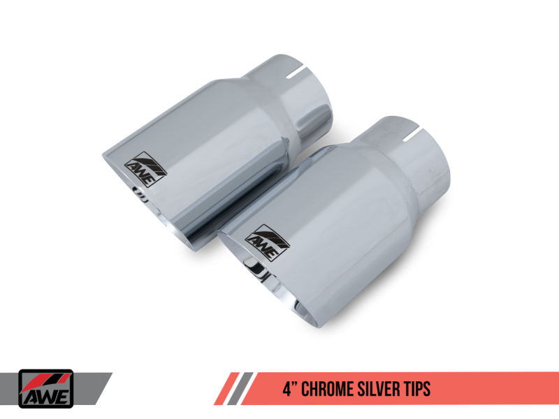 AWE Tuning S550 Mustang GT Cat-Back Exhaust - Track Edition (Chrome Silver Tips)