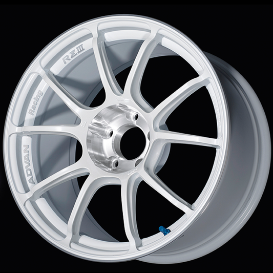 Advan RZIII 18x9.5 / +45 Offset / 5x120 BC / 72.5mm Bore / Racing White Metallic & Diamond Cut
