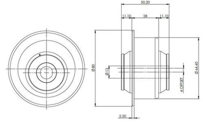 SuperPro VW MQB Front Lower Control Arm Inner Rear Bushing Set - Caster Offset for Alloy Subframe