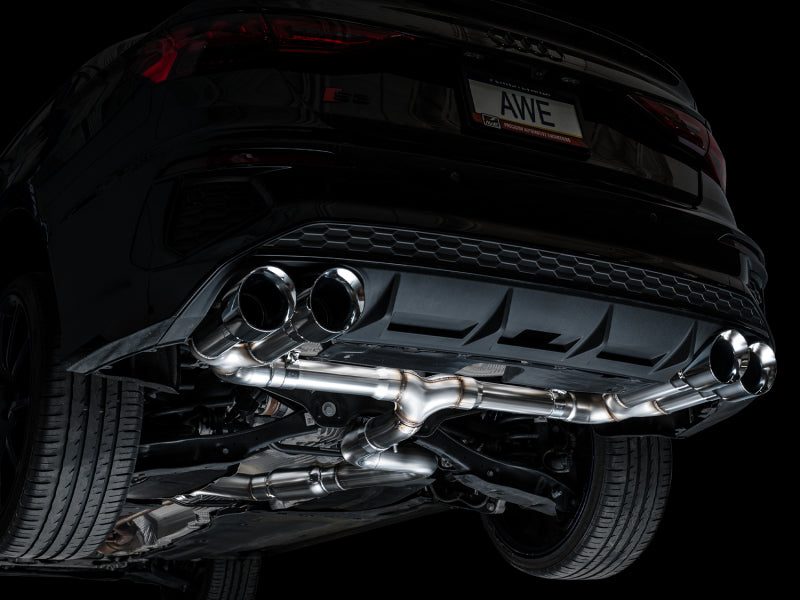 AWE Tuning 22-24 Audi 8Y S3 Track Edition Exhaust - Chrome Silver Tips