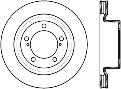 StopTech 17-18 Lexus LX SportStop Cryo Slotted & Drilled Front Right Rotor