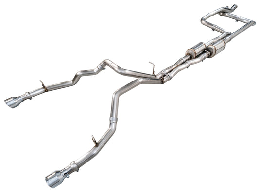 AWE Tuning 2025+ RAM 1500 RHO 3.0 I6 TT 0FG Dual Rear Exit Cat-Back Exhaust - Chrome Silver Tips