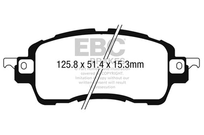 EBC 2016+ Toyota Yaris iA Greenstuff Front Brake Pads