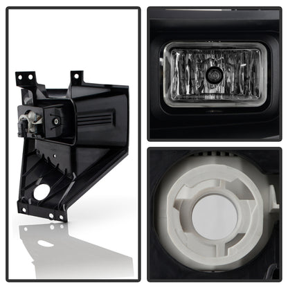 Spyder 17-19 Ford F250/F350 SD OEM Style LED Left Fog Light w/Switch - Clear (FL-FF25017-L)