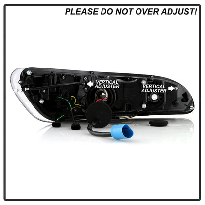 Spyder Peterbilt 325 2008-2019 Driver Side Projector Headlights - Black (PRO-YD-PB38600-L-BK)