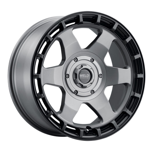 Weld Off-Road Ridge 20x9 - 8x165.1 BP - ET0 - 125.1mm CB - Satin Gunmetal Wheel (Black Ring)