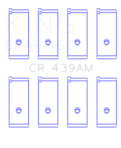 King Engine Bearings Honda A18A1/A20A1/B20A3/Bs1/Es/ET1-2 (Size +0.50mm) Connecting Rod Bearing Set