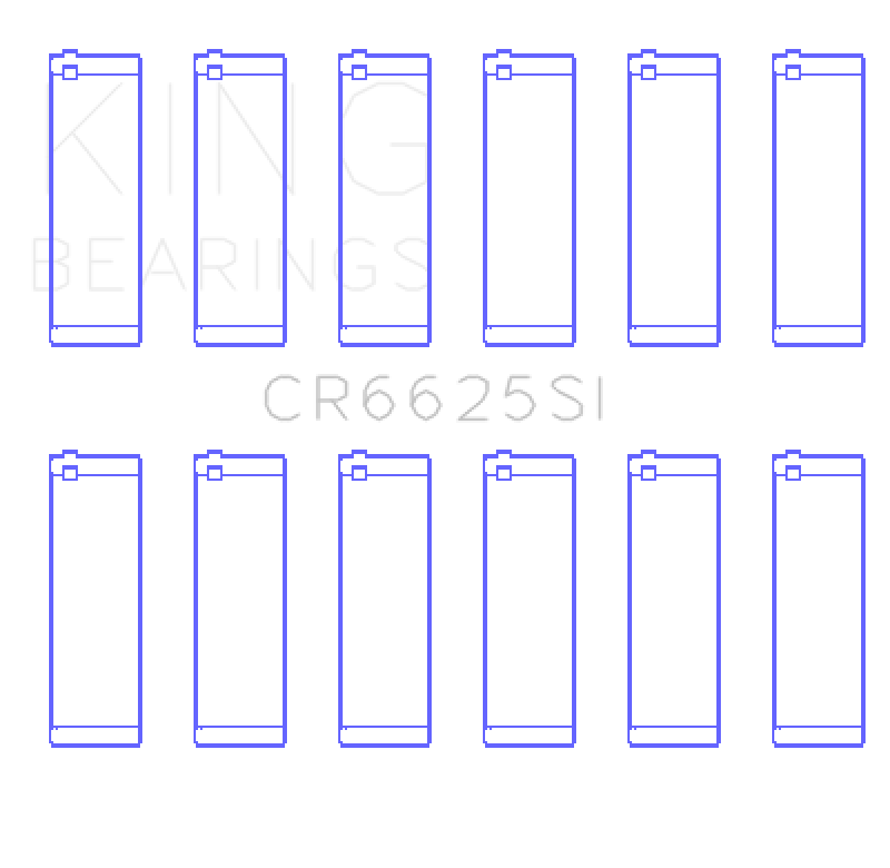 King Engine Bearings ChevrolET 262 (Size +0.50mm) Connecting Rod Bearing Set