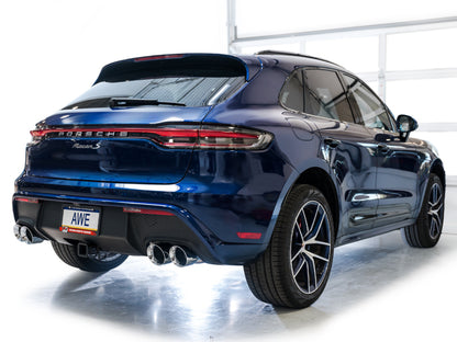 AWE Tuning 2022+ Porsche Macan 2.9TT Touring Edition Cat-Back Exhaust w/ Chrome Silver Tips
