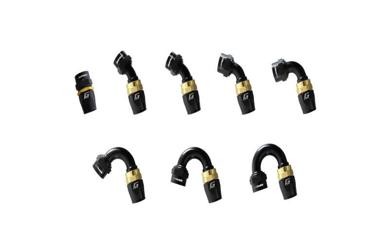GReddy AN04 180 DEGREE HOSE END SWIVEL BLACK/GOLD ANODIZED