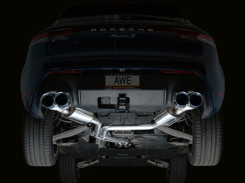 AWE Tuning 2022+ Porsche Macan 2.9TT Touring Edition Cat-Back Exhaust w/ Chrome Silver Tips