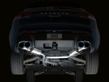 AWE Tuning 2022+ Porsche Macan 2.9TT Touring Edition Cat-Back Exhaust w/ Chrome Silver Tips