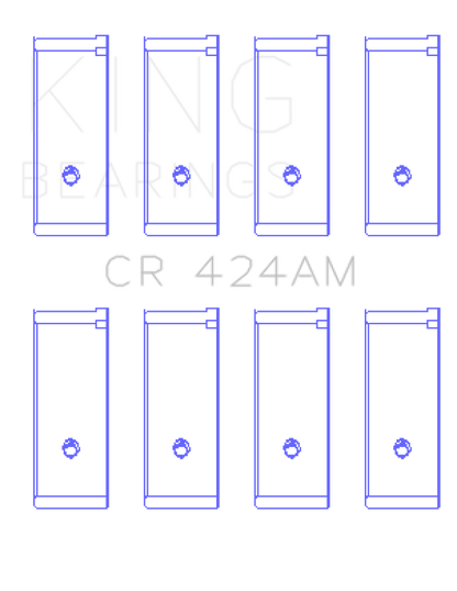 King Engine Bearings Chrysler 134C 2.2L/153Ci 2.5L (Size +0.25mm) Connecting Rod Bearing Set