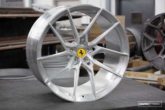 Vossen x Novitec NF8 21x10 5x114.3 BP ET32 Brushed Gloss Clear Ferrari 812 Superfast/GTS Front Wheel