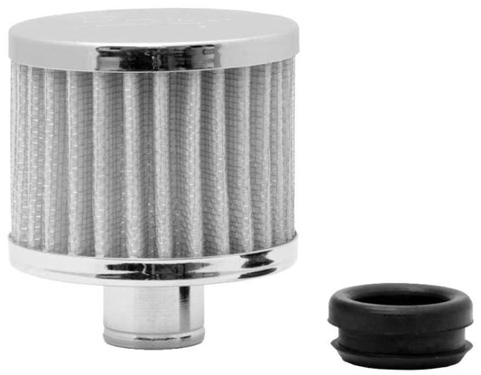 K&N Breather 1in Flg W/1in-1/4in Grmt 3in od X 2-3/8in h