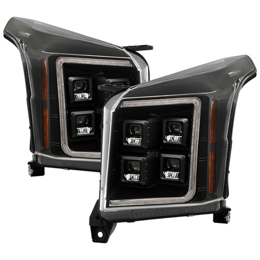 Spyder Apex 15-20 GMC Yukon High-Power LED Module Headlights - Black (PRO-YD-GY15HALAP-SBSEQ-BK)