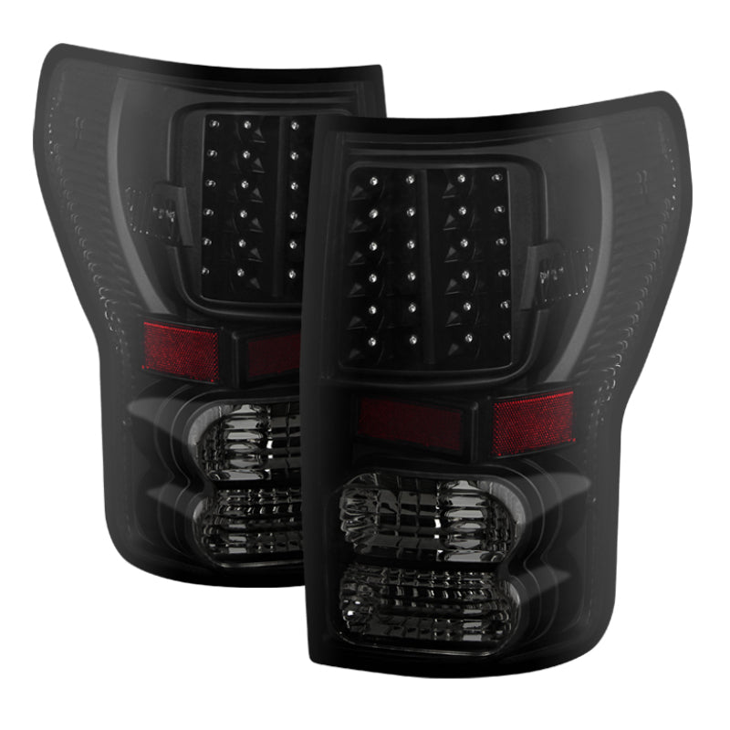 xTune Toyota Tundra 07-13 LED Tail Lights Black Smoke ALT-JH-TTU07-LED-BKSM