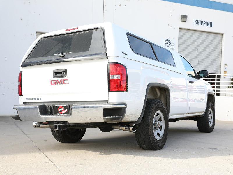 aFe Gemini XV Cat-Back Exhaust System GM Trucks 09-18 V6-4.3/V8-4.8/5.3L- Cut-Out Polished