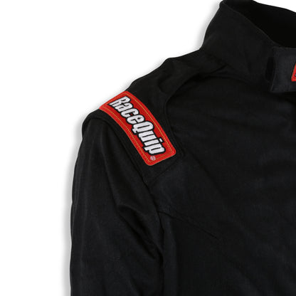 RaceQuip Black Chevron-5 Jacket SFI-5 - Large