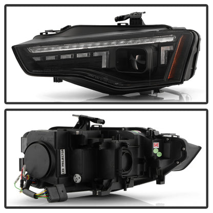 Spyder 13-17 Audi A5 HID Model Only High-Power Headlight - Black (PRO-YD-AA513HIDAP-SEQGR-BK)