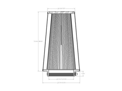 aFe Magnum FORCE Intake Replacement Air Filter w/ D2 Dry Media 5in F x7-1/2in B x5-1/2in T x12inH