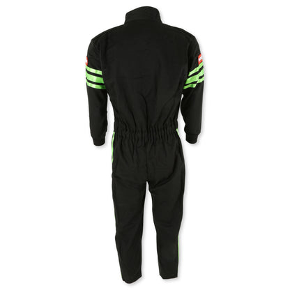 RaceQuip Green Trim SFI-1 JR. Suit - Kids XL