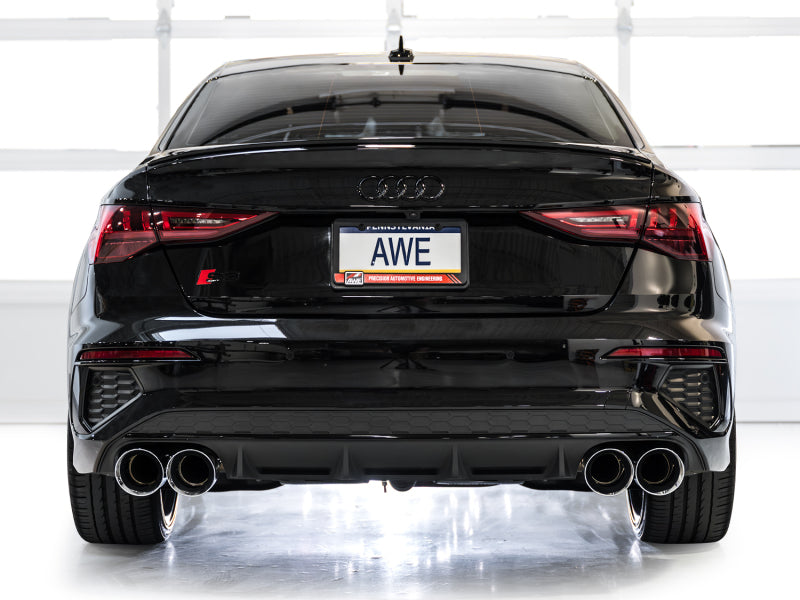 AWE Tuning 22-24 Audi 8Y S3 Track Edition Exhaust - Chrome Silver Tips