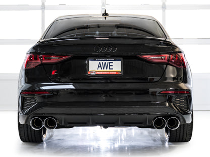 AWE Tuning 22-24 Audi 8Y S3 Track Edition Exhaust - Chrome Silver Tips