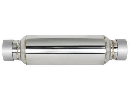 aFe MACH Force-Xp Resonator 2-1/2 IN Inlet/Outlet x 4 IN Dia. x 12 IN Body x 15 IN Overall Length