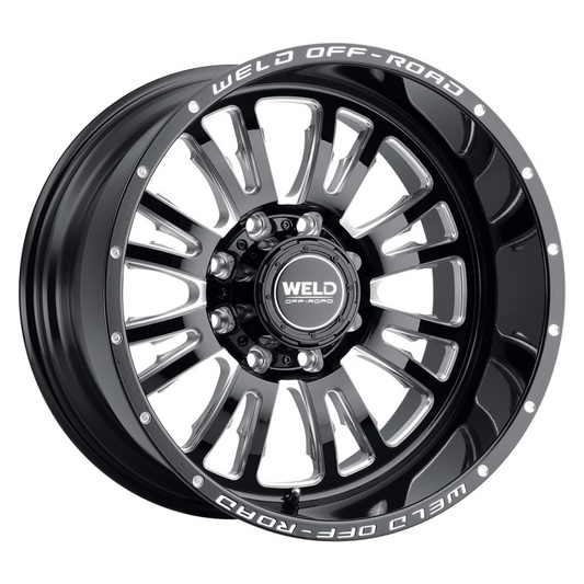 Weld Slingblade 20x12 / 8x165.1 / 4.75 BS / 125.1 HB - Gloss Black Milled - Non-BL Wheel