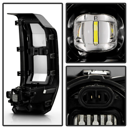 Spyder 24-25 GMC Sierra 2500HD/3500HD OEM Full LED Fog Lights w/Switch - Clear (FL-GS2024-25-LED-C)