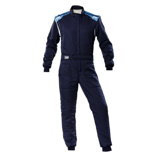 OMP First-S Overall Navy Blue/Cyan - Size 48 (Fia 8856-2018)