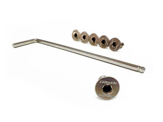 GReddy Steering Wheel Bolts - Raw Titanium (Set of 6)