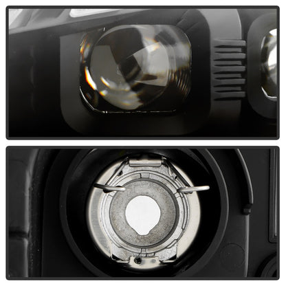 Spyder 18-21 VW Golf MK7.5 Projector Headlights - Black (PRO-YD-VG18SI-SBGR-BK)