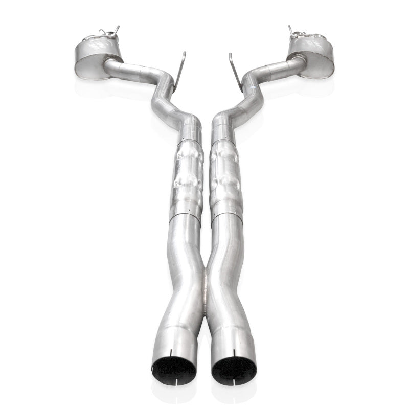 Stainless Works 2024 Mustang GT Catback Quad Tips Legend Sound H-Pipe Performance Connect Exhaust