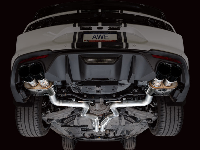 AWE Tuning 18-23 S550 Mustang GT SwitchPath Exhaust - Diamond Black Tips