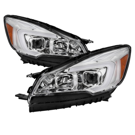 xTune 13-16 Ford Escape 13-16 LED Light Bar Halogen Proj Headlights - Chrome (PRO-JH-FESCA13-LB-C)