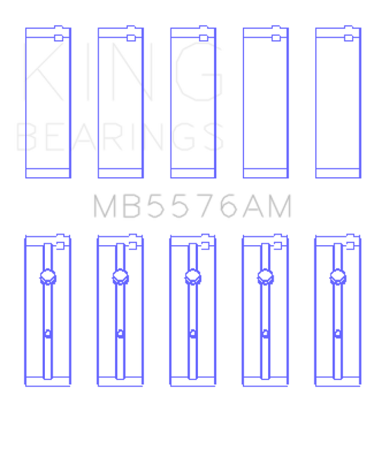 King Engine Bearings Ford J4B/J4C (Size +0.25mm) Main Bearing Set