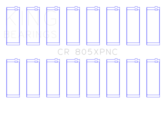 King Engine Bearings Chrysler 273Ci 318Ci 340Ci 360Ci (Size STDX) Connecting Rod Bearing Set