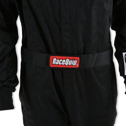 RaceQuip Black Chevron-1 Suit - SFI-1 Large
