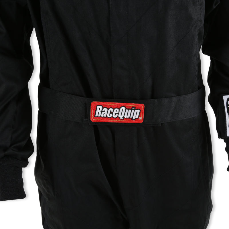 RaceQuip Black Chevron-1 Suit - SFI-1 M Tall