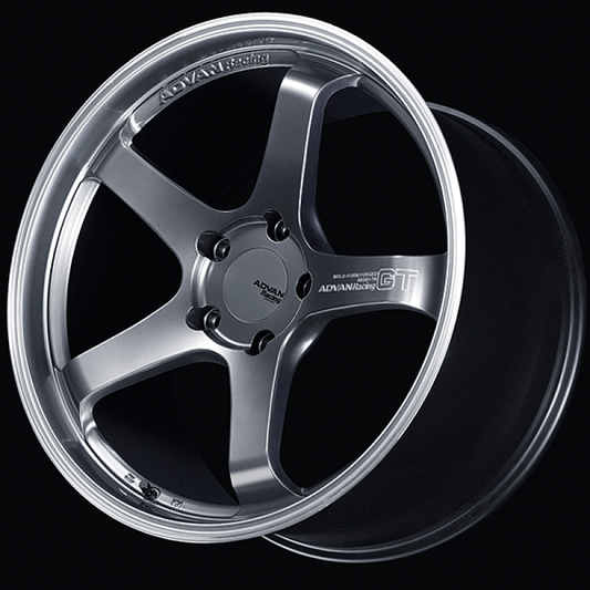 Advan GT for Porsche 19x12.0 / +63 Off / 5x130 / 71.6mm Bore / Machining and Hyper Platinum Black